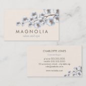 Elegant Blossom Blue Chic Beauty Visitekaartje (Voorkant / Achterkant)