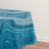 Elegant Blue Abstracte Ripple | Tablecloth Tafelkleed (Voorbeeld)