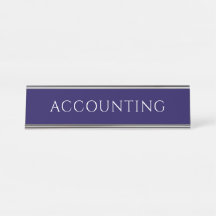 Elegant Blue Accounting Office Name Plate