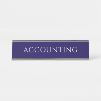 Elegant Blue Accounting Office Name Plate Bureau Naambordje