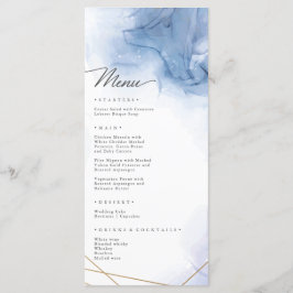 Elegant Blue Agate-bruiloft Menu