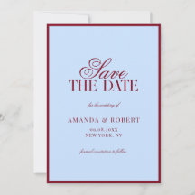 Elegant Blue and Burgundy Old Money Wedding