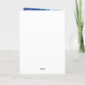 Elegant Blue and Silver Flowers Birthday Party Kaart (Achterkant)