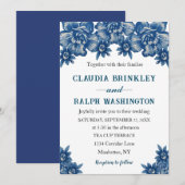 Elegant Blue and White Toile De Jouy Invitation (Devant / Derrière)