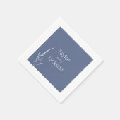 Elegant Blue and White Wedding Servet (Hoek)