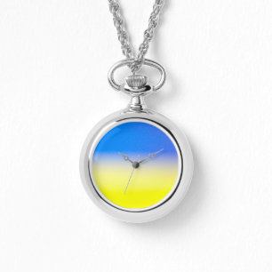 Elegant Blue and Yellow Peace Ukraine Inspirations Horloge