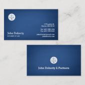 Elegant Blue Attorney Visitekaartje (Voorkant / Achterkant)