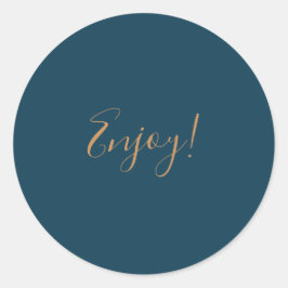 Elegant Blue Background Geniet van Sticker