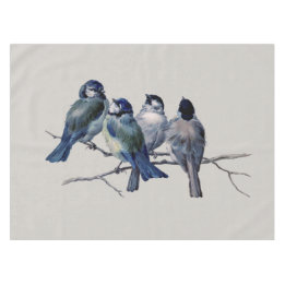Elegant Blue Birds op een filiaal Tafelkleed