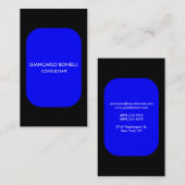 Elegant Blue Black Minimalist Professional Visitekaartje (Voorkant / Achterkant)