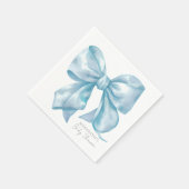 Elegant Blue Bow Baby shower Servet (Hoek)