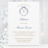  elegant blue bow Baptism Kaart