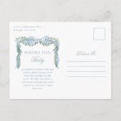 Elegant Blue Bow Boy Baby shower Uitnodiging (Achterkant)