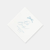 Elegant Blue Bow Boys Baby shower Servet (Hoek)