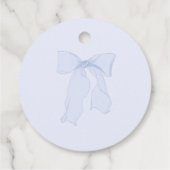 Elegant Blue Bow Verjaardag Bedankt Bedankjes Labels (Achterkant)