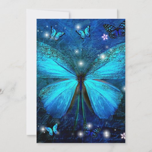 Elegant Blue Butterfly (Voorkant)