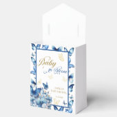 Elegant Blue Butterfly Baby in Bloom Bedankt Bedankdoosjes (Geopend)