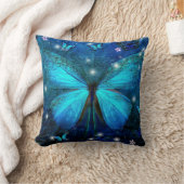 Elegant Blue Butterfly Kussen (Deken)