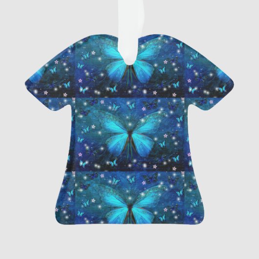 Elegant Blue Butterfly Ornament (voorkant)