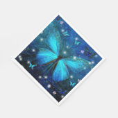 Elegant Blue Butterfly Servet (Hoek)