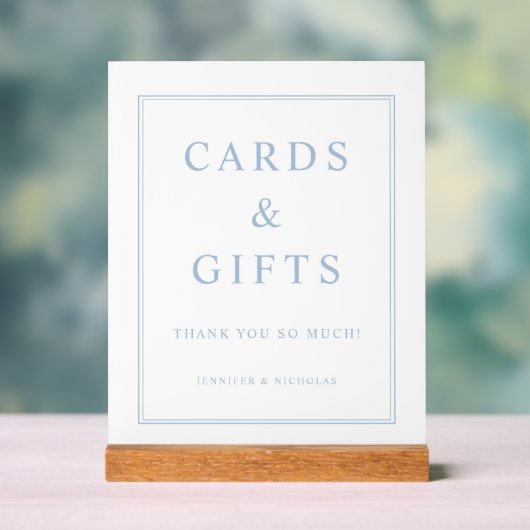 Elegant Blue Cards And Gifts Wedding (Neutre)