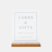 Elegant Blue Cards And Gifts Wedding (Recto)