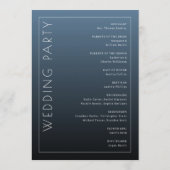 Elegant Blue Ceremony Program Programma (Achterkant)