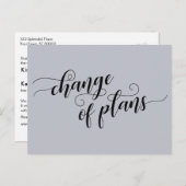 Elegant Blue Change of Plans Postponed Wedding Briefkaart (Voorkant / Achterkant)