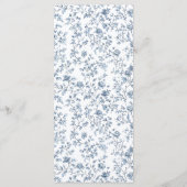 Elegant Blue Chinoiserie Wedding Menu (Dos)