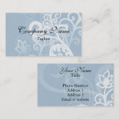 Elegant Blue Classic Design Visitekaartjes (Voorkant / Achterkant)