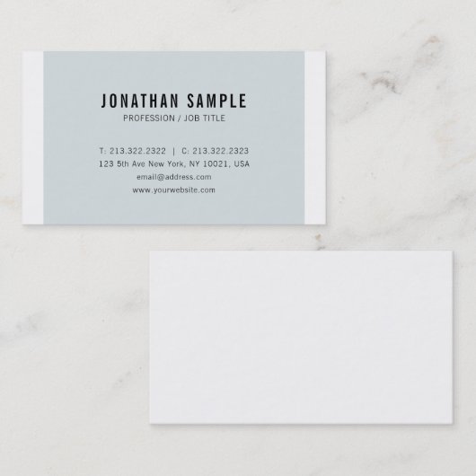 Elegant Blue Clean Design Gothic Font Professional Visitekaartje (Voorkant / Achterkant)