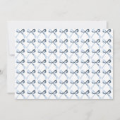 Elegant Blue Coquette Bows Boy Baby shower Kaart (Achterkant)