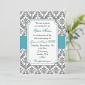 Elegant Blue Corporate Party Invitation (Debout devant)