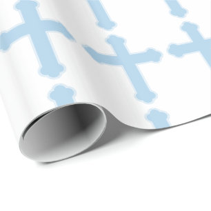 Elegant Blue Cross Cadeaupapier