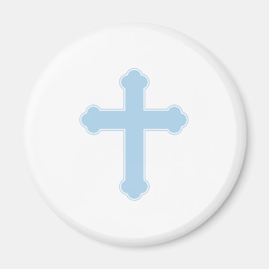 Elegant Blue Cross Magneet (Voorkant)