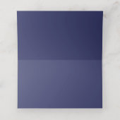 Elegant Blue Custom Place Card (Binnenkant ongevouwen)