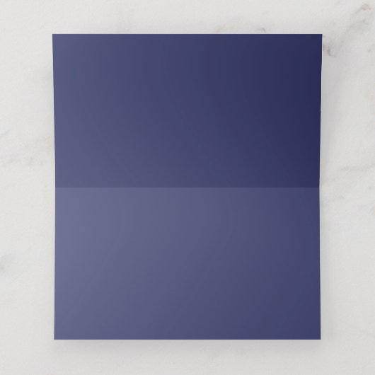 Elegant Blue Custom Place Card (Binnenkant ongevouwen)