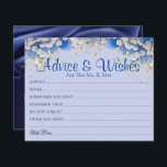 Elégant Blue Daisy Mariage Conseils Voeux Cartes<br><div class="desc">Mariage Conseils et voeux Cartes pour mariée et gardienne de mariée,  Voeux pour M. & Mme - Fête des mariées,  Jeux de Bachelorette.</div>