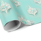 Elegant Blue Diamond Cascade Cadeaupapier (Rol Hoek)
