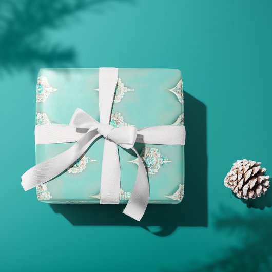 Elegant Blue Diamond Cascade Cadeaupapier