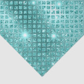 Elegant Blue Diamonds metallisch glitterpatroon Tissuepapier (Detail)