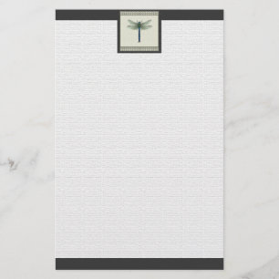 Elegant Blue Dragonfly Briefpapier