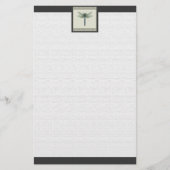Elegant Blue Dragonfly Briefpapier (Voorkant)