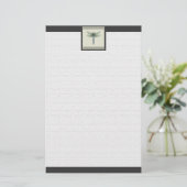 Elegant Blue Dragonfly Briefpapier (Staand voorkant)