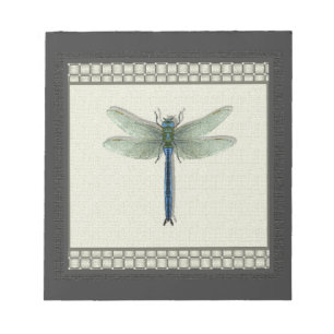 Elegant Blue Dragonfly Notitieblok