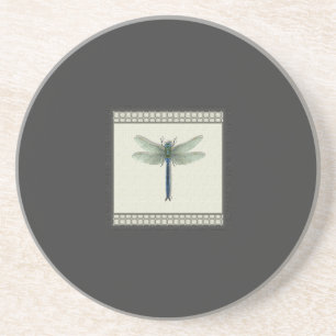 Elegant Blue Dragonfly Zandsteen Onderzetter