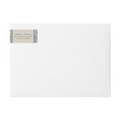 Elegant Blue en Beige Damask Pattern Wedding (Voorkant)