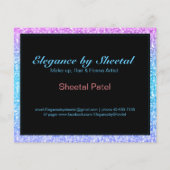 Elegant Blue en Black Glitter Flyer (Achterkant)