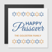 Elegant Blue en Gold Star van David Happy Passover (Voorkant / Achterkant)