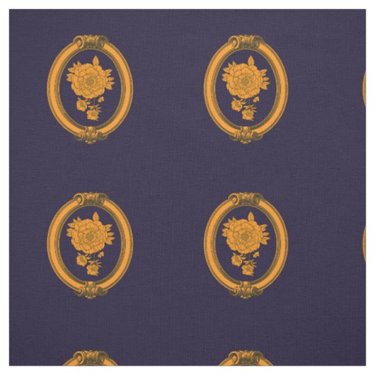 Elegant Blue en Gold Stof (Swatch)
